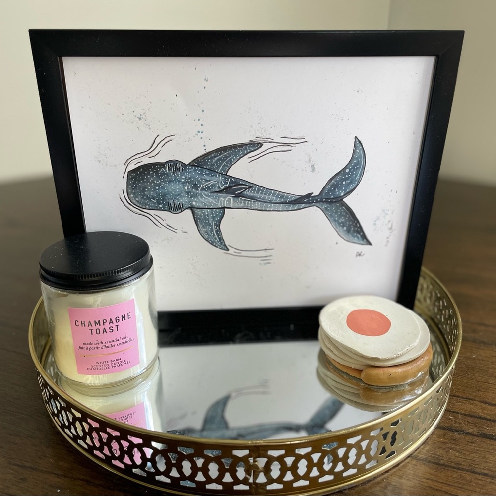Watercolor Whale Shark Print